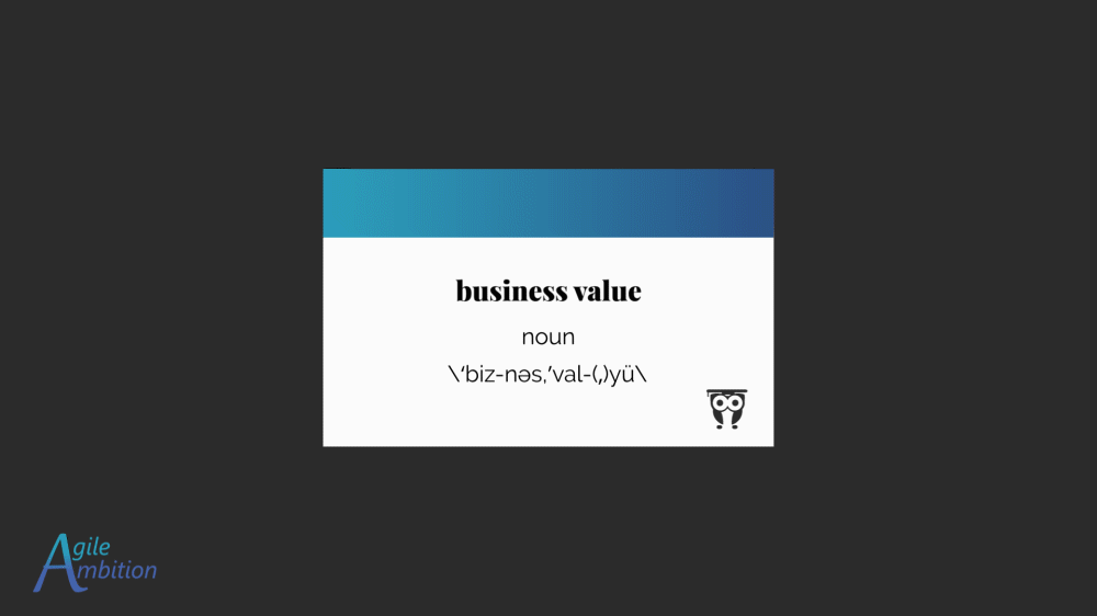 Business Value Vocabulary Card
