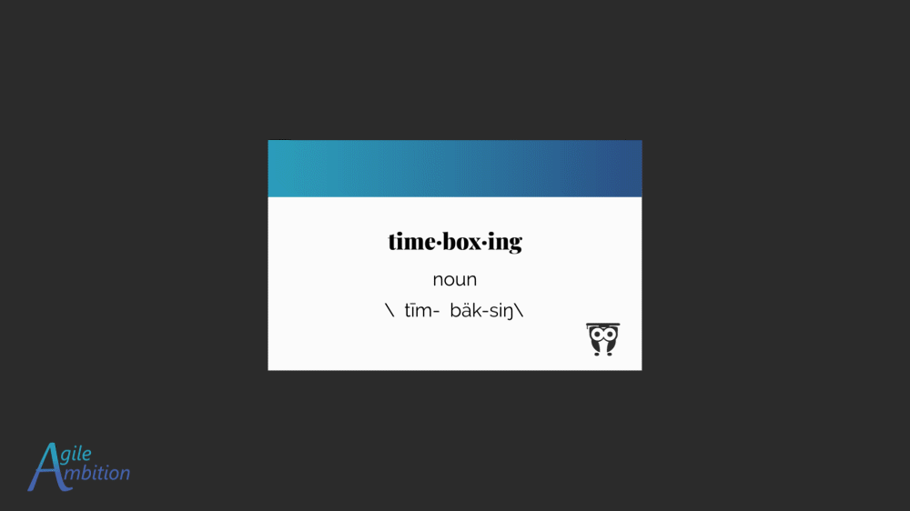 Timeboxing vocabulary card