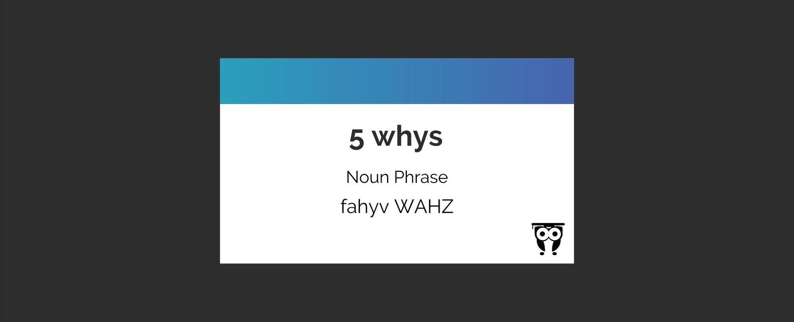 5 whys