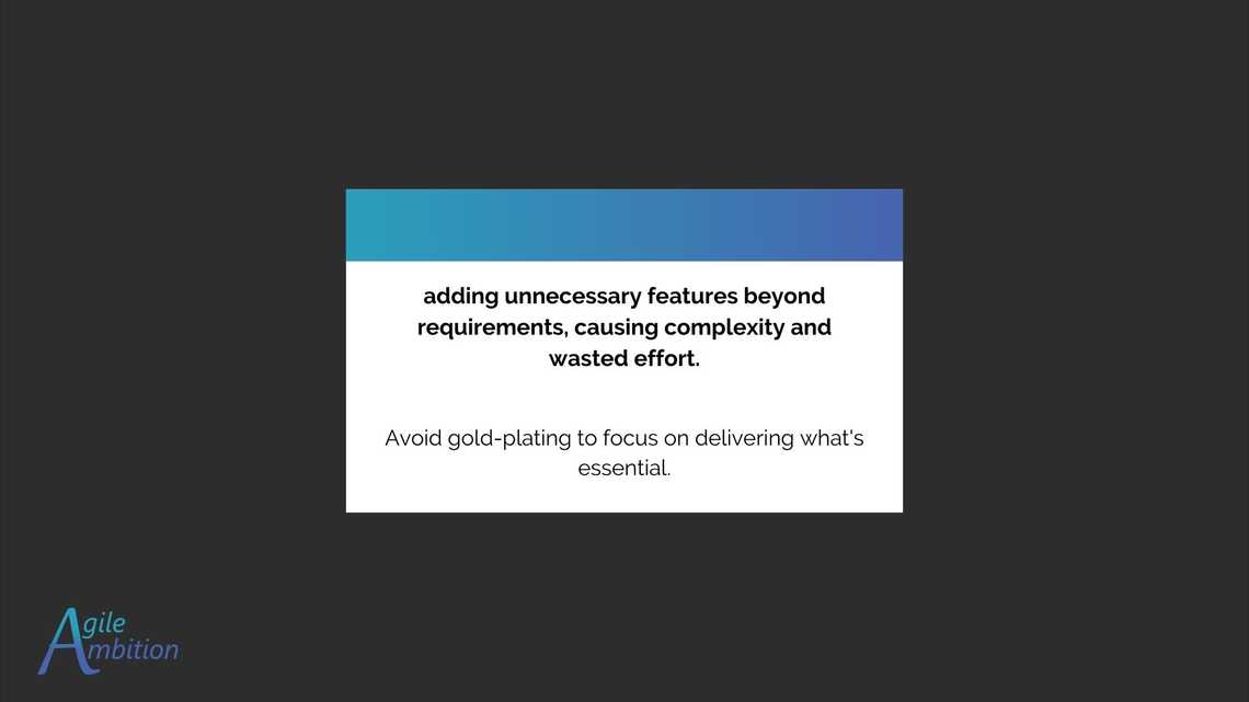 Back of a vocabulary card for the term Gold-Plating